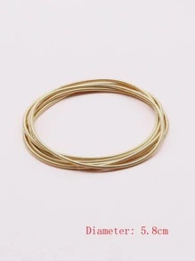 5 cái/bộ Vòng Tay Tối Giản - Vàng - Xem 3