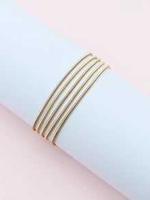 5 cái/bộ Vòng Tay Tối Giản - Vàng - Xem 1