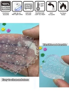 1 Khuôn Silicon DIY Thiết Kế Hoa, Khuôn Silicon Hiện Đại Cho DIY - Trong sáng - Xem 5