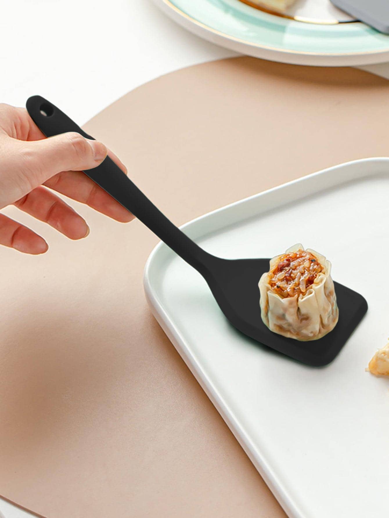 1入組矽膠烹飪鍋鏟 - 黑色 - 查看 1