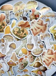 1 Paquete De Pegatinas De Paraíso De Hongos, 40 Unidades Por Paquete - Multicolor - Ver 4