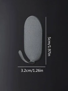 5 chiếc móc dính hạng nặng, không cần khoan, lý tưởng cho phòng tắm và nhà vệ sinh, dễ dàng treo khăn lên tường hoặc cửa ra vào, lá cây - màu đen - Xem 9