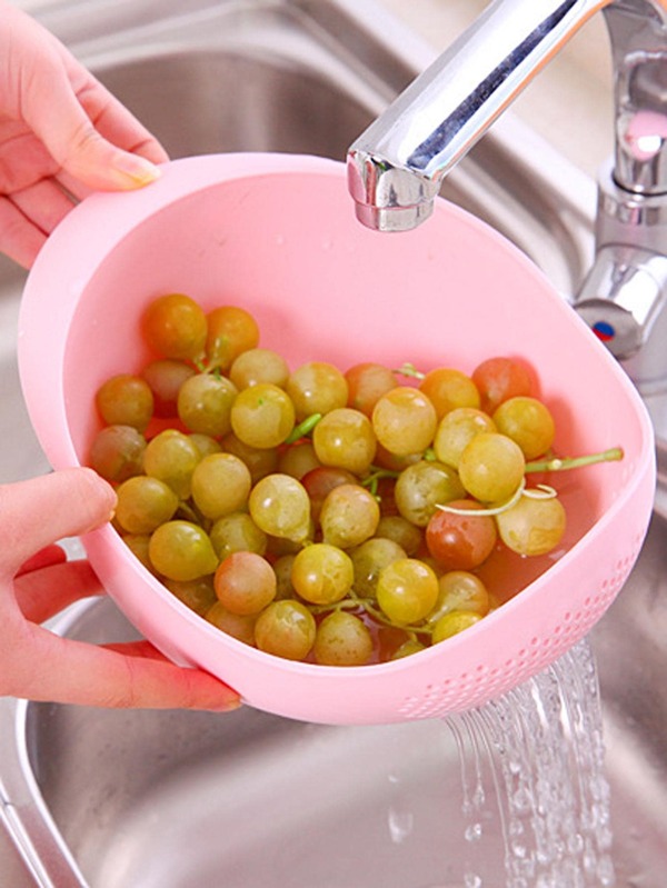 1pc Solid Color Drain Basket