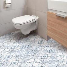 10入組圖案印花牆貼 - 藍白色 - 查看 6