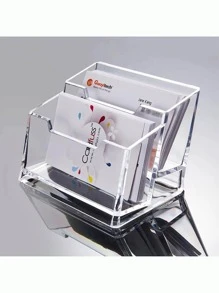 1 hộp đựng danh thiếp trong suốt hai lớp - Trong sáng - Xem 1