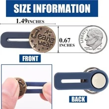 6pcs Metal Button Extender - Multicolor - View 11