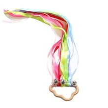 Children Rainbow Ribbon With Bells Cloud-shaped Ring Early Education Toy Color Recognition Sensory Toy - Multicolor - View 1