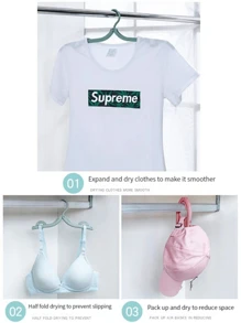 4 Gói Ghim quần áo có thể gập lại đầy màu sắc, Ghim quần áo có thể tháo rời bằng nhựa dành cho hộ gia đình - Nhiều màu - Xem 5