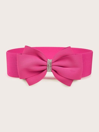 1pc Bow Buckle Casual Fashion Waist Belt, Fit For Plus Size Dress Accessory Summer, School Fall, Autumn, Halloween