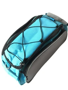 1 pieza Bolsa trasera de la parrilla de la bicicleta de ciclismo, transportador de carga multifuncional para bicicleta de montaña - Azul - Ver 4