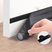 1pc Door Sealing Strip, Modern Solid Sealing Strip For Home - Black - View 2