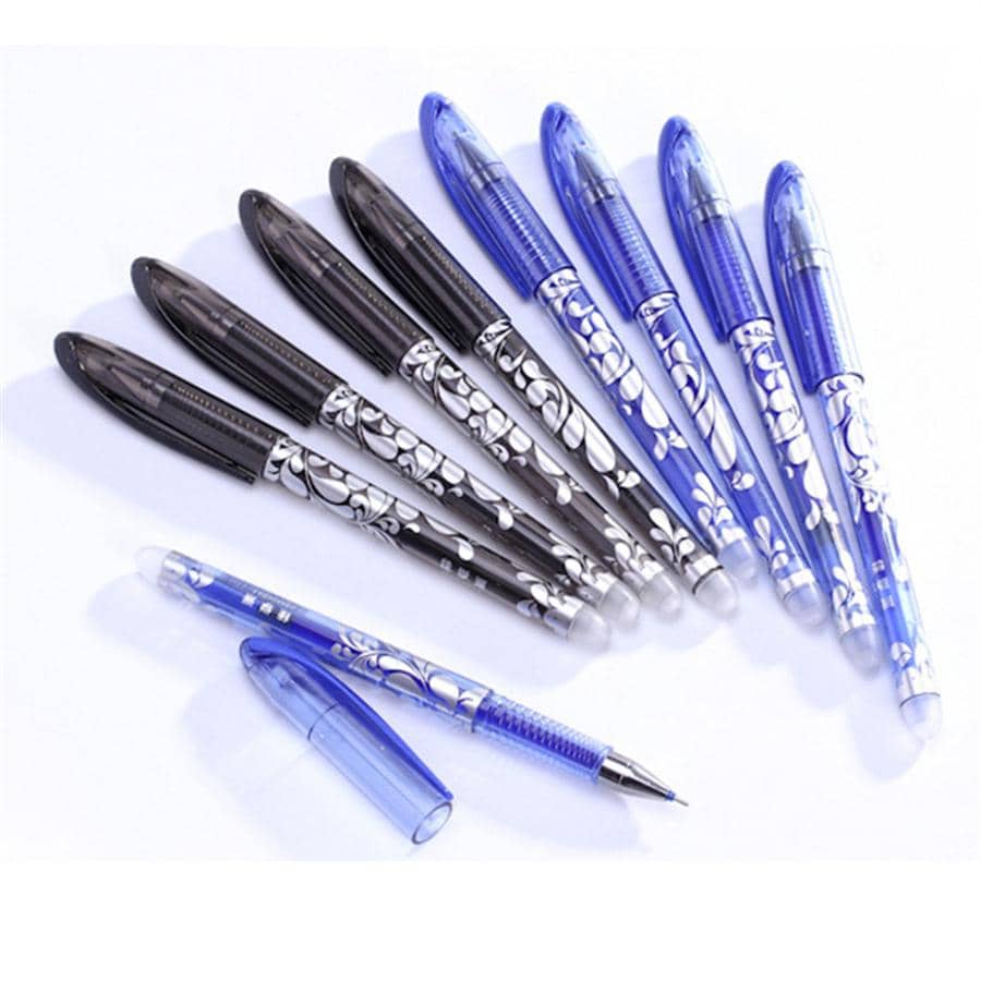 23Pcs/Set Erasable Gel Pens Set Washable Handle Blue Black Ink Writing Neutral Pen for School