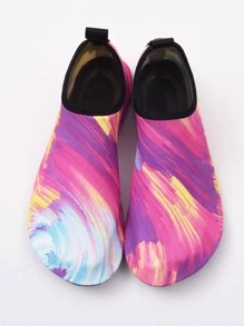 1對圖案防滑沙灘水鞋，女士水鞋 - 藕粉色 - 查看 2