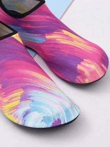 1對圖案防滑沙灘水鞋，女士水鞋 - 藕粉色 - 查看 3