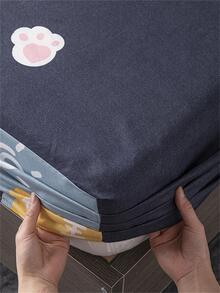 1 Phim Hoạt Hình Con Hổ & Chữ Đồ Họa Trang Bị Tấm, Vải Trang Bị Tấm Đáy Cho Phòng Ngủ - Nhiều màu - Xem 8