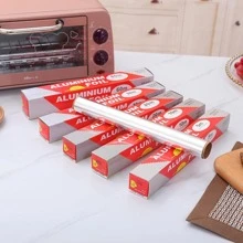 1卷鋁箔銀耐熱空氣炸鍋襯墊適用於廚房 - 銀色 - 查看 3