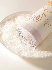 1 卷卡通图案垃圾袋、厨房、浴室、家居、家居用品 - 白色 - 查看 4