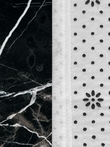 1入組大理石圖案防滑廚房現代滌綸廚房墊適用於廚房 - 彩色 - 查看 3