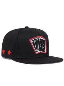 2024 New Fashion Hip Hop Cap Men Women Adjustable Playing Card Embroidered Baseball Cap Outdoor Sun Hat Unisex Snapback Hat - Black - View 12