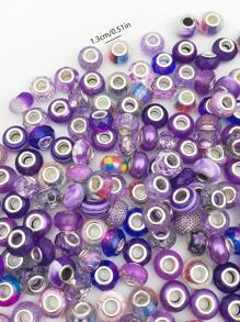20pcs/Set Random Mixed Color European Style Acrylic Large Hole Beads Bracelet Spacer Beads For Bracelet Necklace Beading Handmade Accessories
