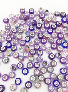 20pcs/Set Random Mixed Color European Style Acrylic Large Hole Beads Bracelet Spacer Beads For Bracelet Necklace Beading Handmade Accessories