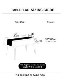 1pc Solid Color Table Runner, Minimalist Polyester Kitchen Table Runner For Home - Green - View 3