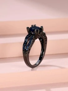 Nhẫn Trang Trí Đá Cubic Zirconia - Màu xanh lam - Xem 5