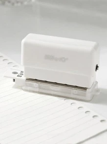 KW-TRIO 1 Cái Dụng Cụ Bấm Lỗ Đồ Họa Chữ Cái Ngẫu Nhiên, Bấm Lỗ Tay Cầm Đơn Giản Cho Văn Phòng, Trường Học - trắng - Xem 1