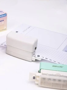 KW-TRIO 1 Cái Dụng Cụ Bấm Lỗ Đồ Họa Chữ Cái Ngẫu Nhiên, Bấm Lỗ Tay Cầm Đơn Giản Cho Văn Phòng, Trường Học - trắng - Xem 5