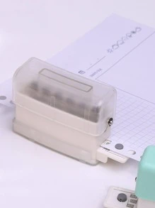 KW-TRIO 1 Cái Dụng Cụ Bấm Lỗ Đồ Họa Chữ Cái Ngẫu Nhiên, Bấm Lỗ Tay Cầm Đơn Giản Cho Văn Phòng, Trường Học - trắng - Xem 6