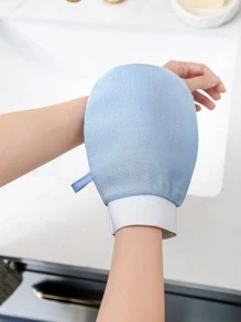 1入組雙色去角質沐浴現代織物去死皮身體洗滌器適用於浴室 - 藍色 - 查看 1