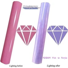 1卷陽光燈光變色傳播熱量乙烯基HTV膜 - 粉色 - 查看 2