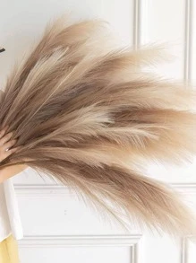 Cỏ Pampas giả, 1 chiếc cao 36''/90CM, hoa Pompas giả mềm mại, cành cỏ pompas nhân tạo lớn để làm đầy bình hoa, trang trí phòng cưới theo phong cách trang trại Boho, cỏ Pampas cao để làm bình hoa, trang trí mùa thu, mùa thu - Cà phê nâu - Xem 8
