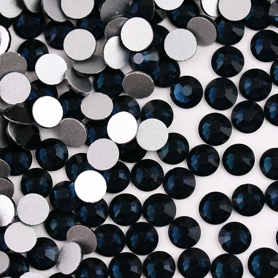 1440颗2-3毫米DIY钻石装饰品，灰蓝色圆形合成水晶，适用于DIY美甲、工艺品、服装、包包、鞋子等。 - 霧霾藍 - 查看 1