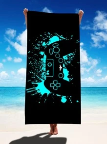 1 Tay Cầm Chơi Game Hoa Văn Khăn Đi Biển, Microfiber Hình Chữ Nhật Du Lịch Khăn Đi Biển Cho Bơi, Lặn, Mùa Hè - Nhiều màu - Xem 3