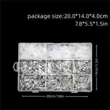 900pcs/set Electrical Wire Crimp Terminal Connector Male Female Spade Assorted Kit For Household - Silver - View 6