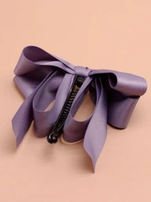 1 cái kẹp tóc trang trí nơ cho phụ nữ thanh lịch cho cuộc sống hàng ngày - Bụi tím - Xem 5