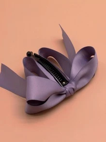 1 cái kẹp tóc trang trí nơ cho phụ nữ thanh lịch cho cuộc sống hàng ngày - Bụi tím - Xem 3