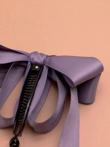 1 cái kẹp tóc trang trí nơ cho phụ nữ thanh lịch cho cuộc sống hàng ngày - Bụi tím - Xem 4
