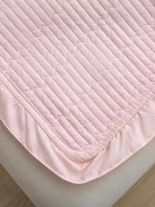 1 Tấm trải giường viền ren trơn, Chăn vải tối giản cho phòng ngủ - Màu Hồng baby - Xem 5