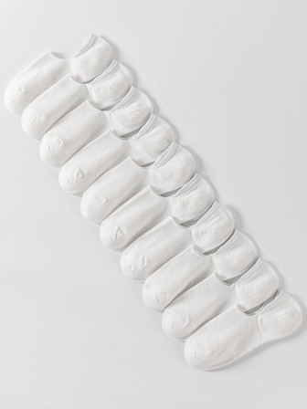 10對女性素色休閒船襪適用於日常生活