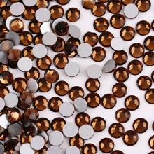 1440顆 2-3 毫米 DIY 鑽石裝飾，咖啡棕色圓形人造水晶，用於 DIY 美甲、手工藝品、服裝、包、鞋 - 咖啡棕 - 查看 1