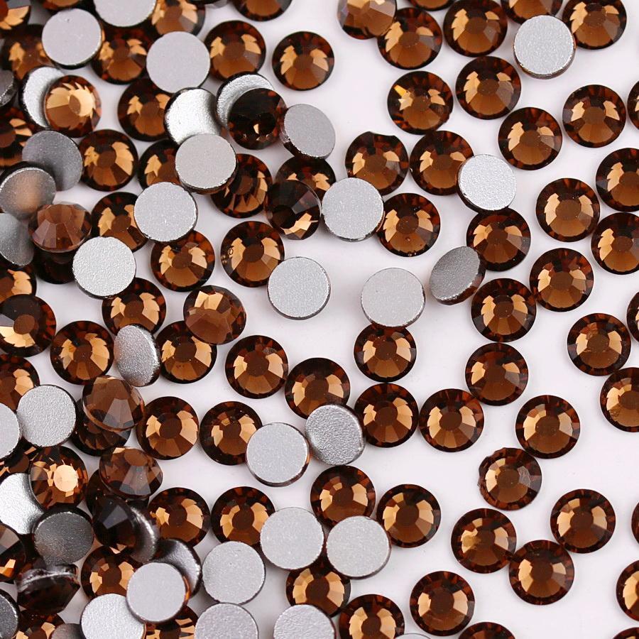 1440顆 2-3 毫米 DIY 鑽石裝飾,咖啡棕色圓形人造水晶,用於 DIY 美甲、手工藝品、服裝、包、鞋 - 咖啡棕 - 查看 1