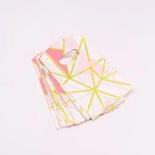 45pcs Geometric Pattern Gift Wrapping Bag, PE Portable Gift Bag For Party