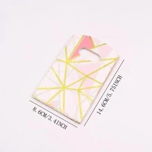 45pcs Geometric Pattern Gift Wrapping Bag, PE Portable Gift Bag For Party