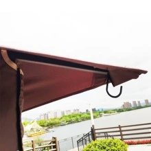 13x10 Outdoor Patio Gazebo Canopy Tent With Ventilated Double Roof And Mosquito net(Detachable Mesh Screen On All Sides),Suitable for Lawn,Garden,Backyard and Deck,Brown Top - màu nâu - Xem 7