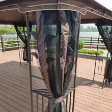 13x10 Outdoor Patio Gazebo Canopy Tent With Ventilated Double Roof And Mosquito net(Detachable Mesh Screen On All Sides),Suitable for Lawn,Garden,Backyard and Deck,Brown Top - màu nâu - Xem 5