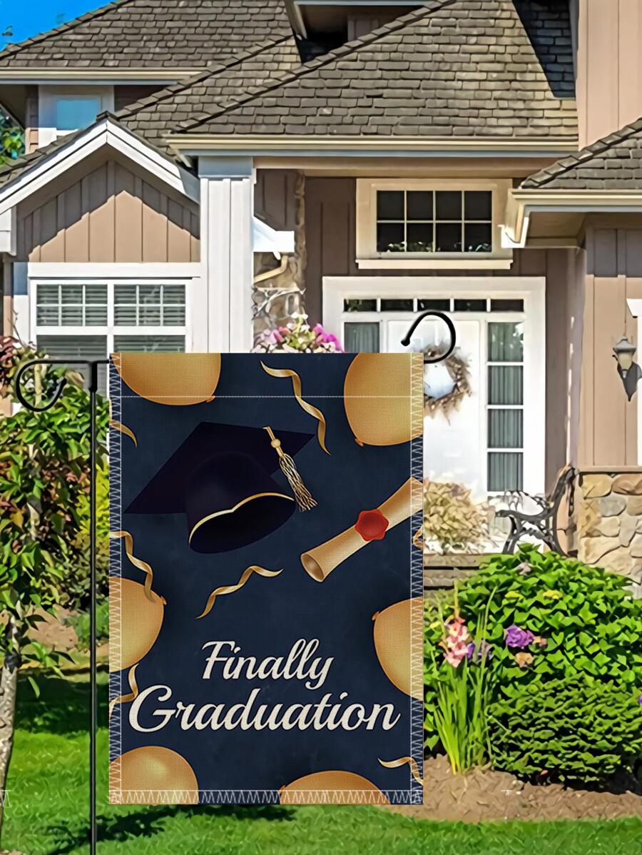 Khẩu Hiệu Đồ Họa Treo Ngoài Trời Lá Cờ Vải Hiện Đại Cờ Cho Ngoài Trời Sân Vườn Tiệc Tốt Nghiệp - Nhiều màu - Xem 1