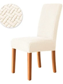 1 cái/4 cái Vỏ bọc ghế ăn bằng vải thun Jacquard Spandex Vỏ bọc ghế gia đình cho nhà bếp tiệc cưới - Màu be - Xem 2