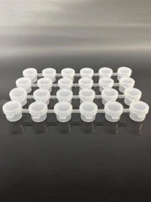 Hộp 12 cái Clear 5ML Palette Box, Hộp sơn đa năng đơn giản để vẽ tranh - Trong sáng - Xem 2